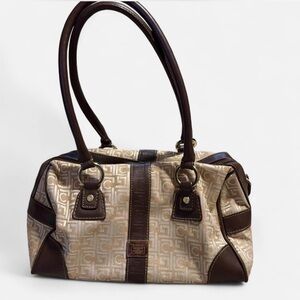 Elegant Beige and Brown Handbag